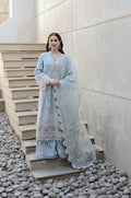 RP1037 - QALAMKAR 3PC Lawn Embroidered Suit