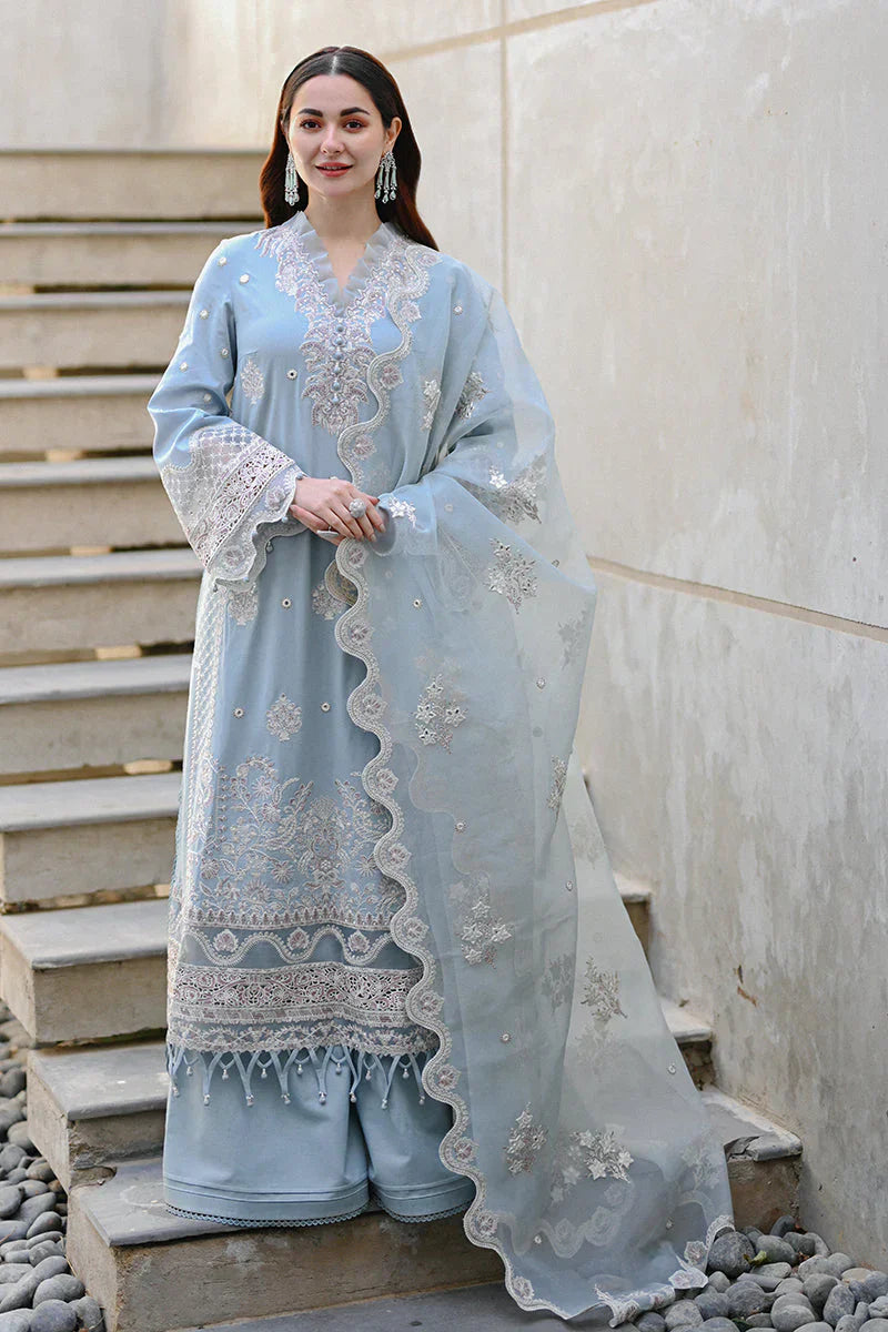 RP1037 - QALAMKAR 3PC Lawn Embroidered Suit