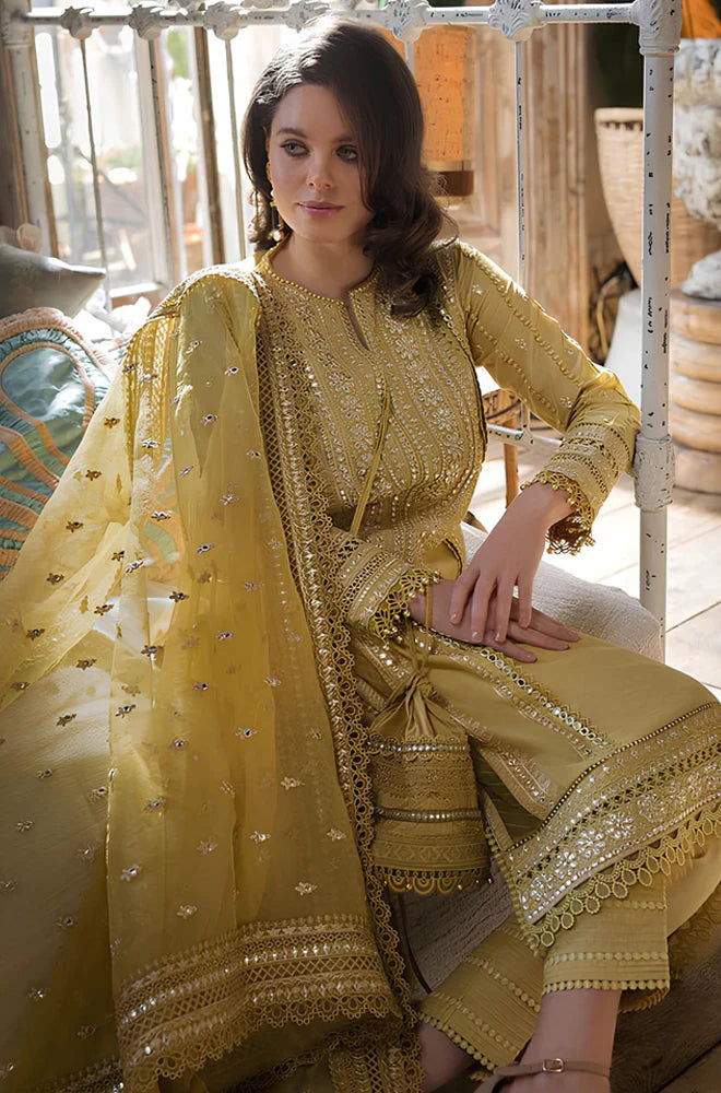 RP243-SOBIA NAZIR EMBROIDERED 3PC LAWN DRESS WITH Embroidered Organza Dopata