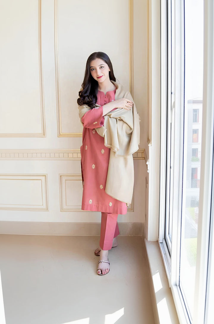 RP611-WINTER 3PC Dhanak suit with Dhanak Shawll