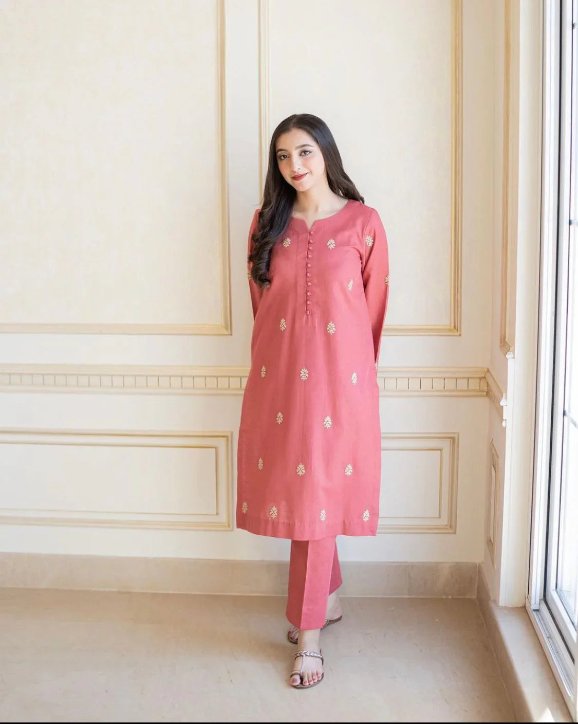 RP611-WINTER 3PC Dhanak suit with Dhanak Shawll