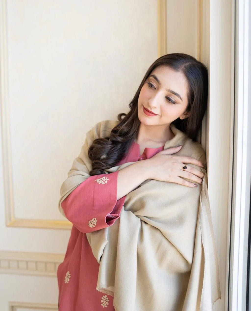 RP611-WINTER 3PC Dhanak suit with Dhanak Shawll