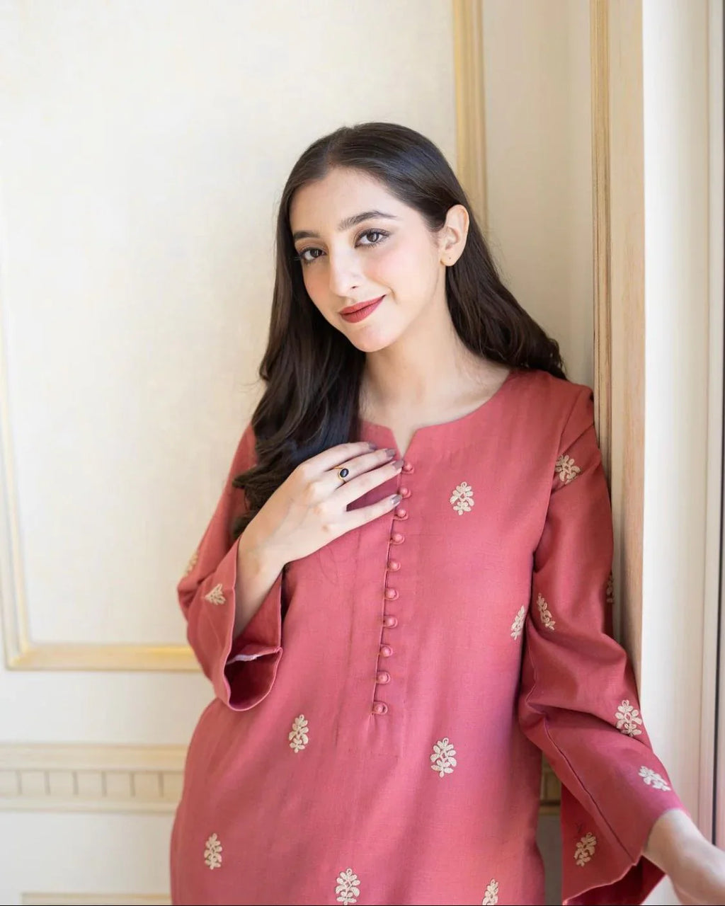 RP611-WINTER 3PC Dhanak suit with Dhanak Shawll