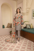 RP700-3PC Lawn Digital Printed Shirt With & Digital Printed Bamber Chiffon Dupatta