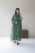 RP732-SUMMER 3PC Lawn Embroidered Shirt With Organza Embroidered Dupatta
