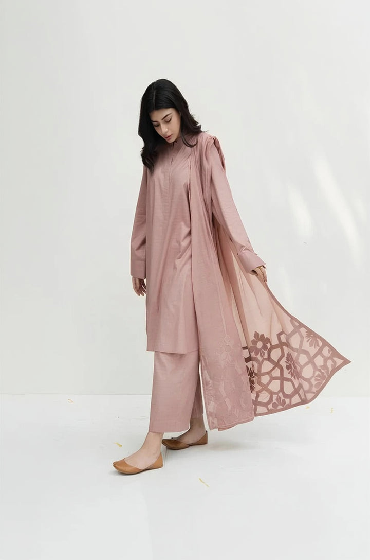 RP753-SUMMER 3PC Lawn Shirt With Monar Embroidered Dupatta