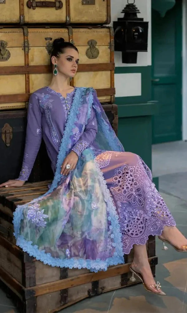 RP978 - Mushaq - 3PC Chickan Kari Embroidered Lawn Suit
