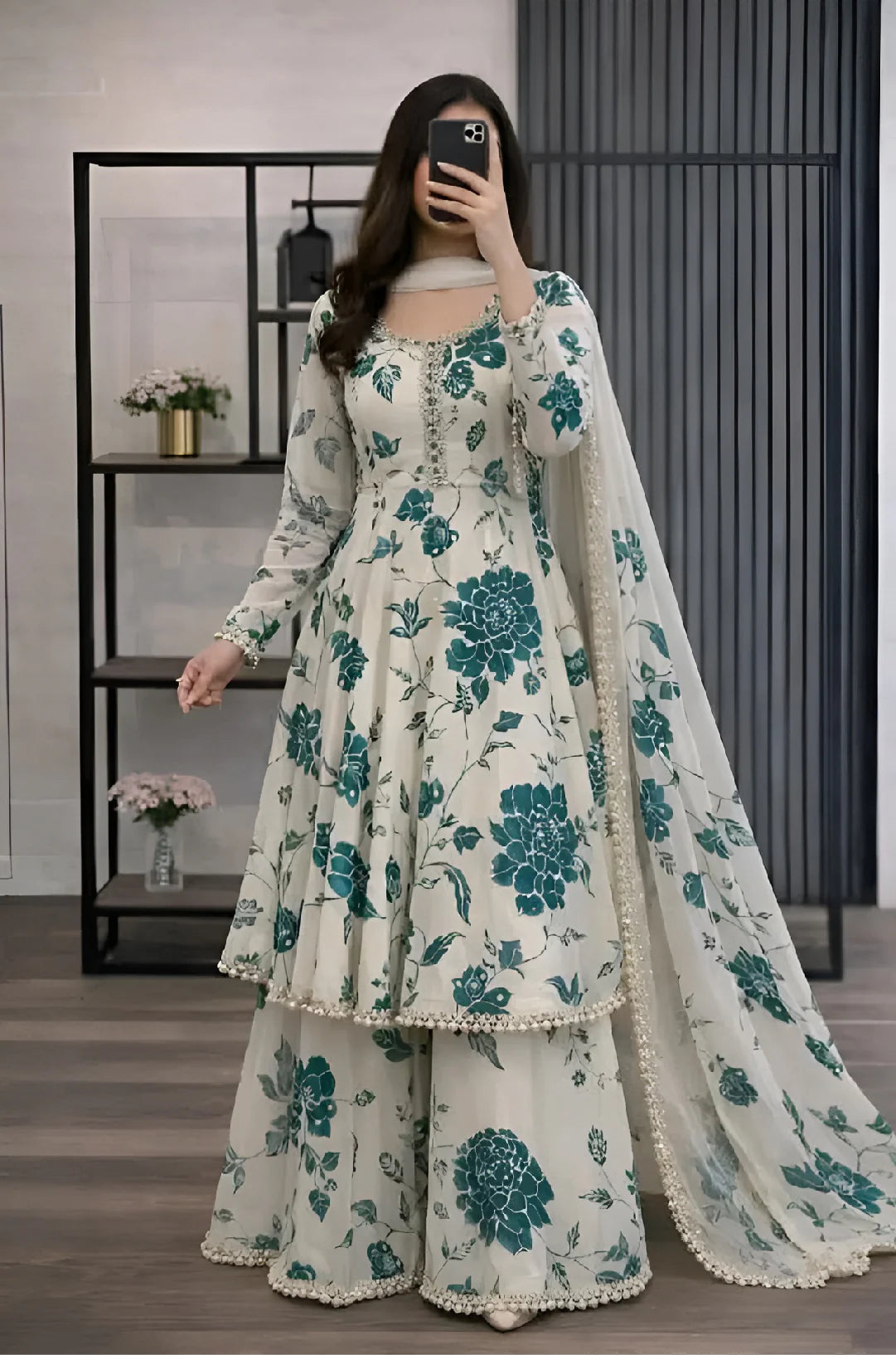 RP1225 RANGRAIZ- 3 piece Lawn frock style Printed suit