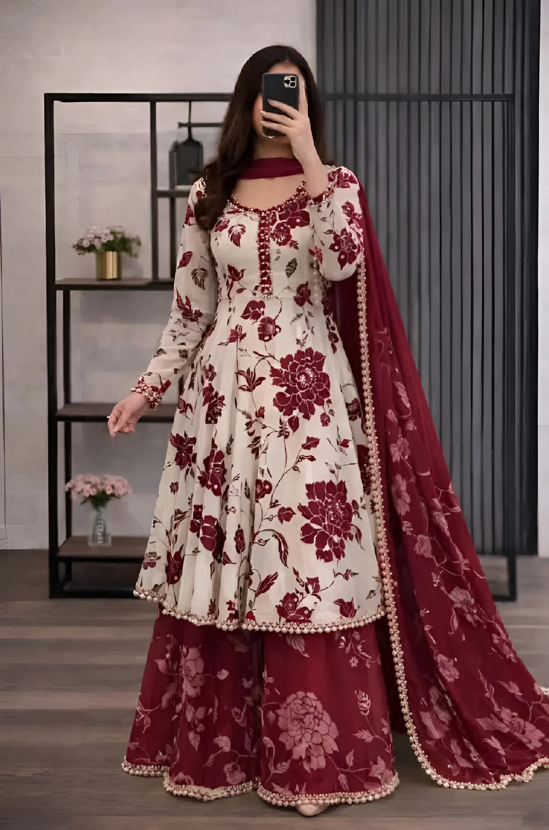 RP1227 RANGRAIZ - 3 piece Lawn frock style Printed suit