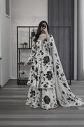 RP1220 Rangraiz - 3 piece kataan silk frock style Printed suit