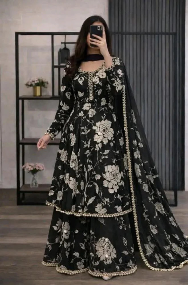 RP1226 RANGRAIZ - 3 piece Lawn frock style Printed suit
