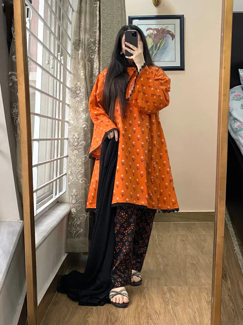 RP1147Khaadi - Summer 3PC Lawn Digital Print Dress