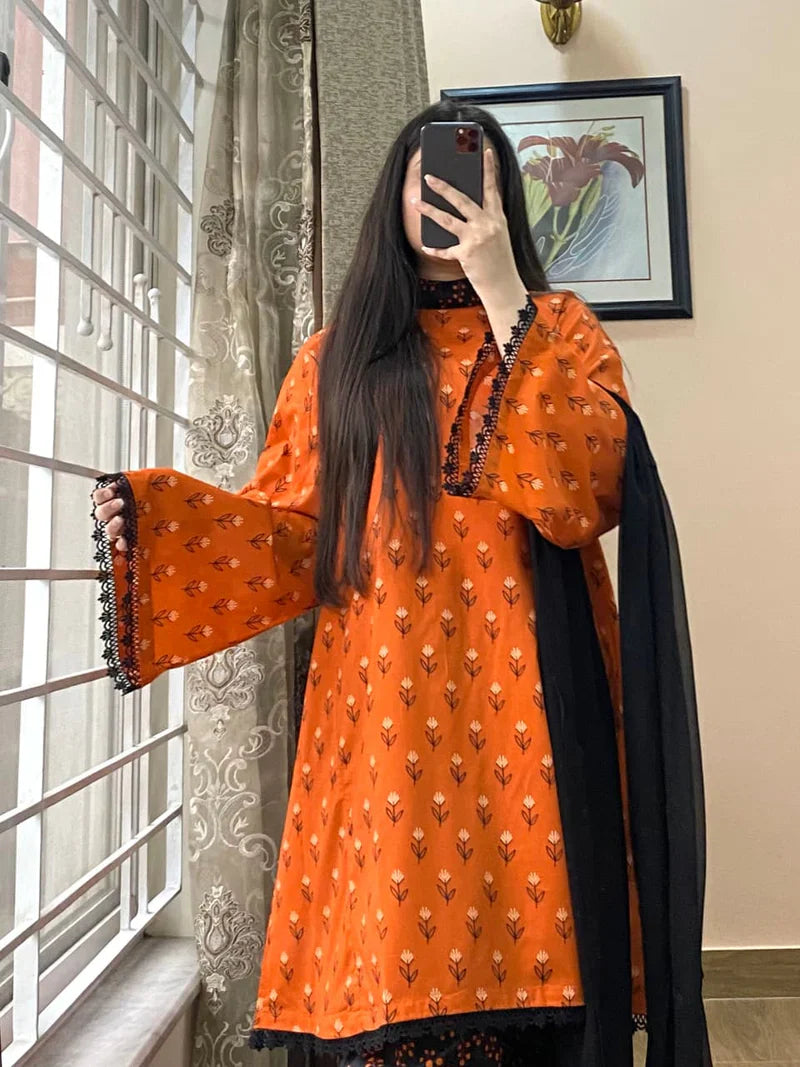 RP1147Khaadi - Summer 3PC Lawn Digital Print Dress