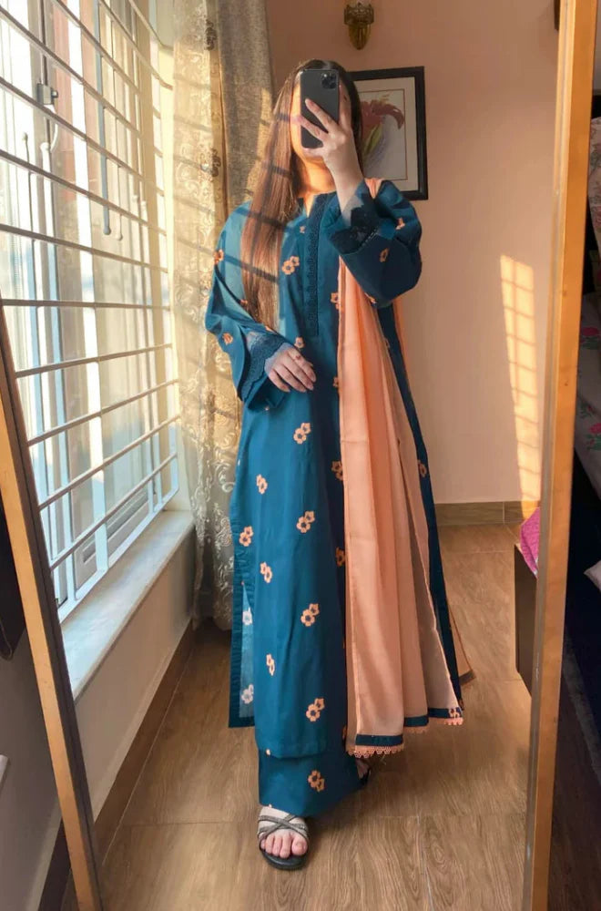 RP1150Khaadi - Summer 3PC Lawn Digital Print Dress