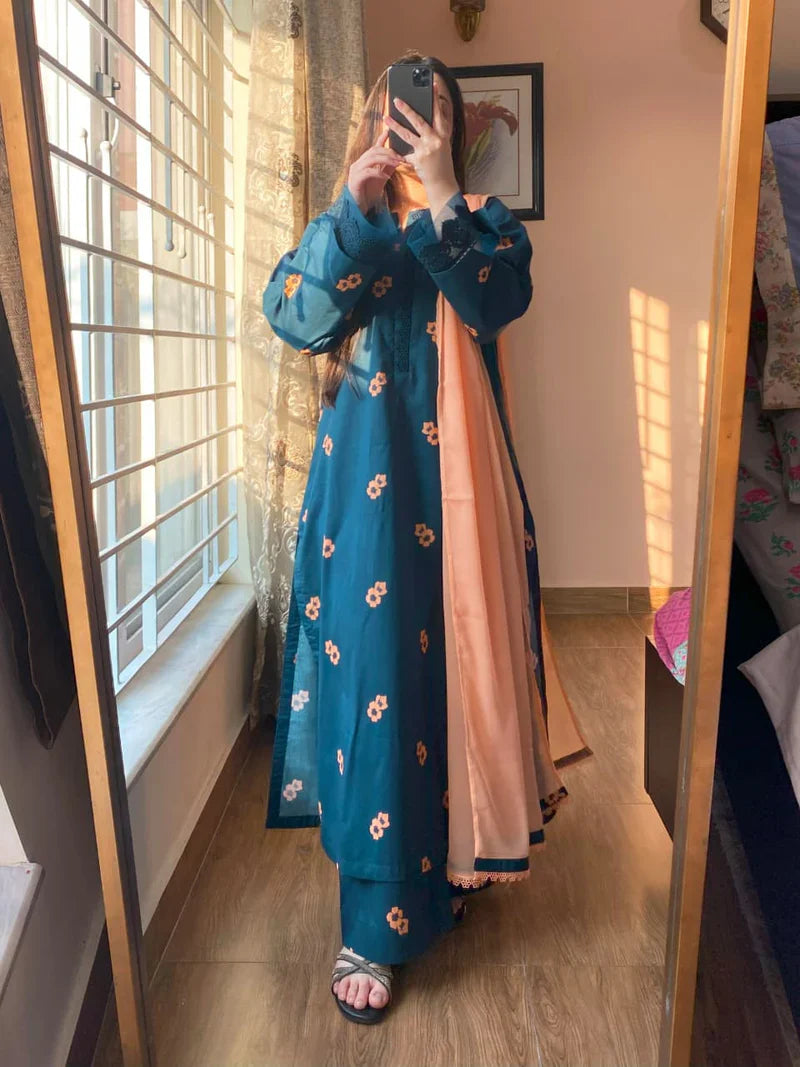 RP1150Khaadi - Summer 3PC Lawn Digital Print Dress