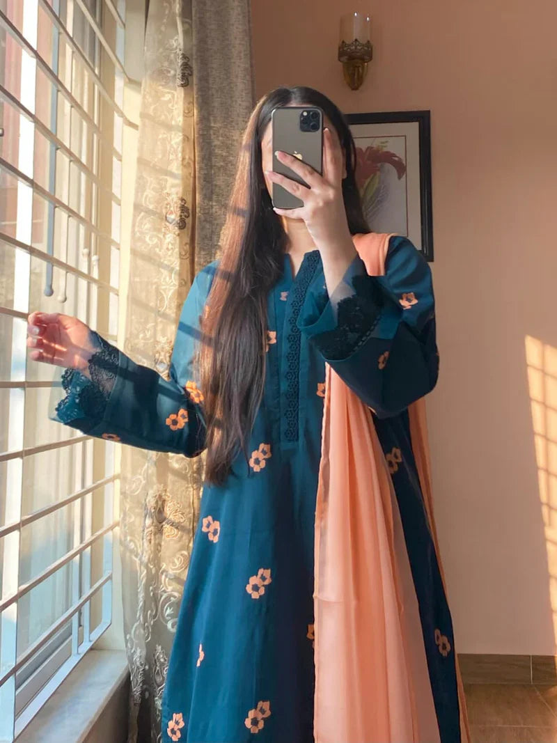 RP1150Khaadi - Summer 3PC Lawn Digital Print Dress