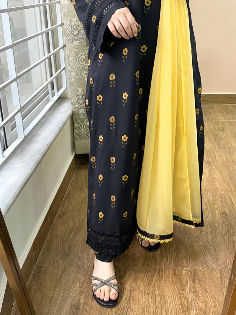 RP1151Khaadi - Summer 3PC Lawn Digital Print Dress