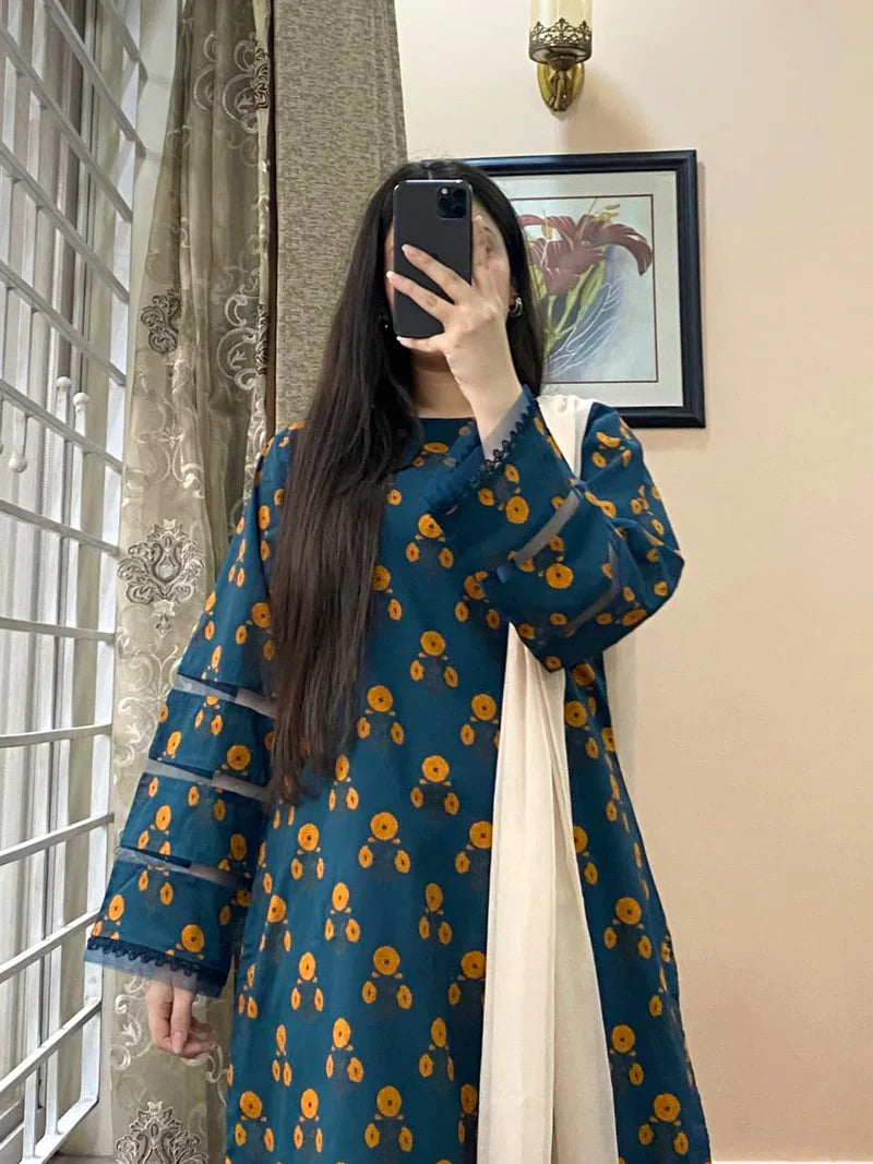RP1152Khaadi - Summer 3PC Lawn Digital Print Dress