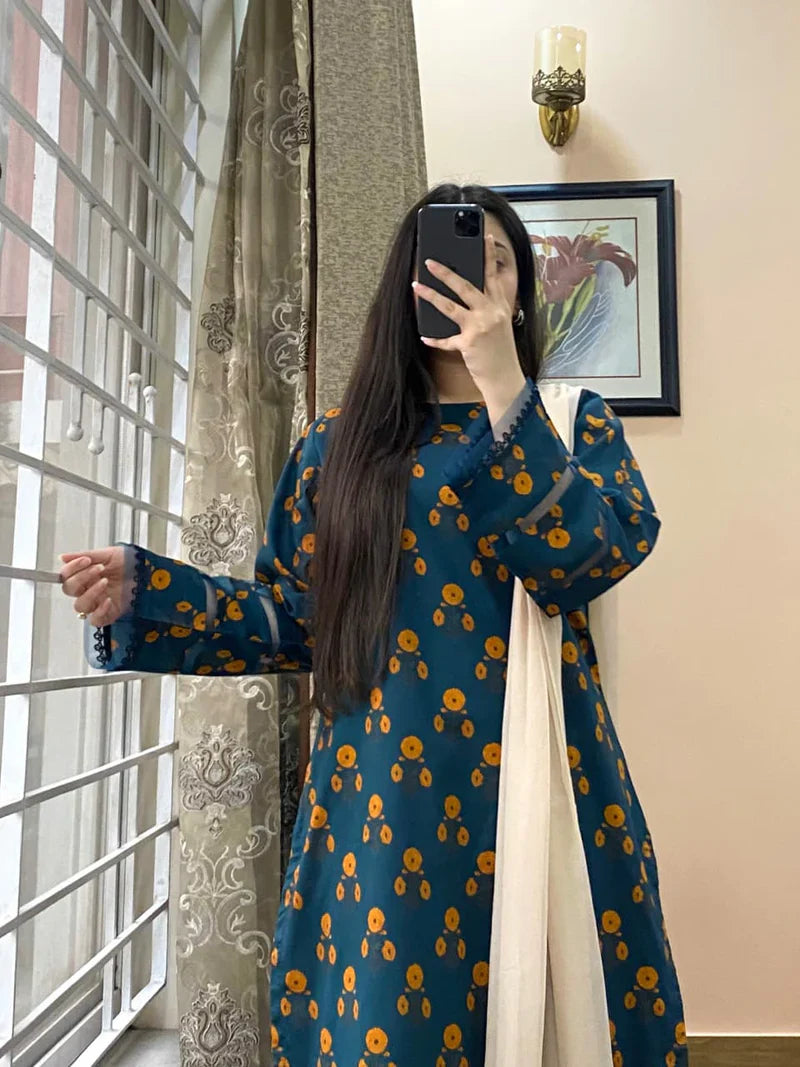 RP1152Khaadi - Summer 3PC Lawn Digital Print Dress