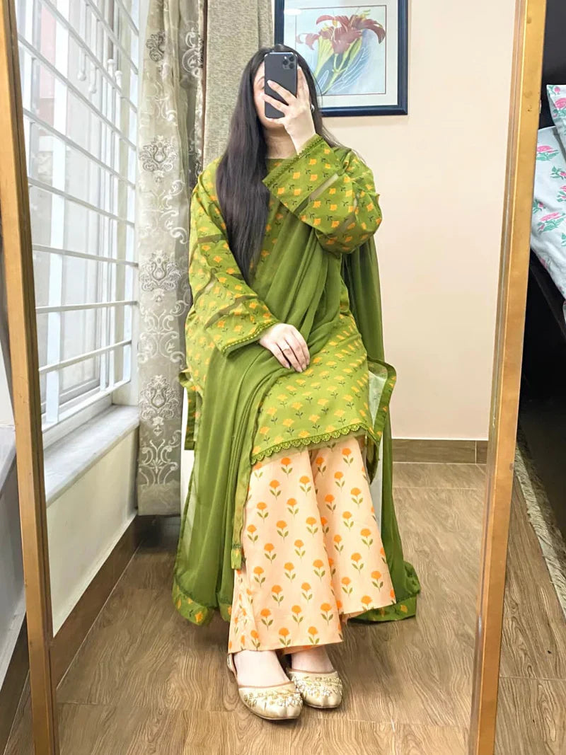 RP1153Khaadi - Summer 3PC Lawn Digital Print Dress