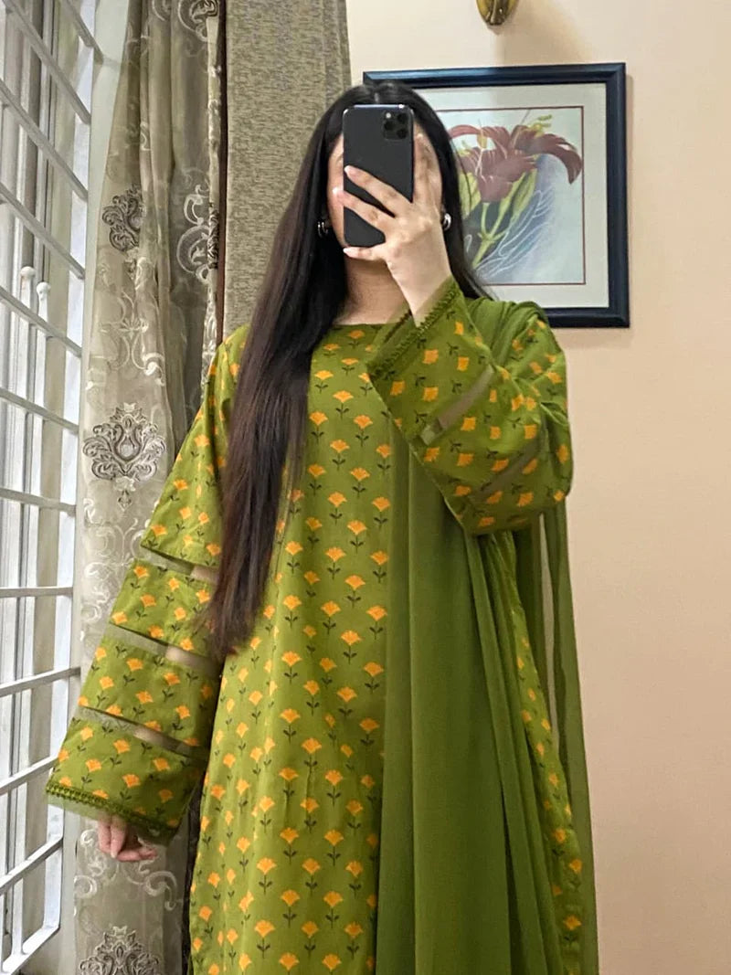 RP1153Khaadi - Summer 3PC Lawn Digital Print Dress