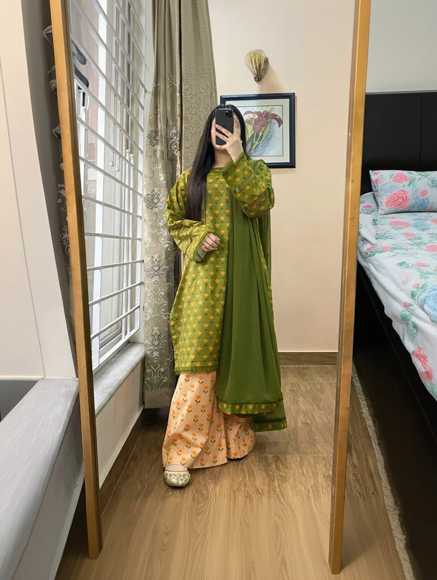 RP1153Khaadi - Summer 3PC Lawn Digital Print Dress