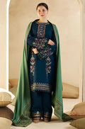 Rp590-WINTER 3-Pc Embroidered Dhanak Suit with Heavy Embroidered Dhanak Shawll