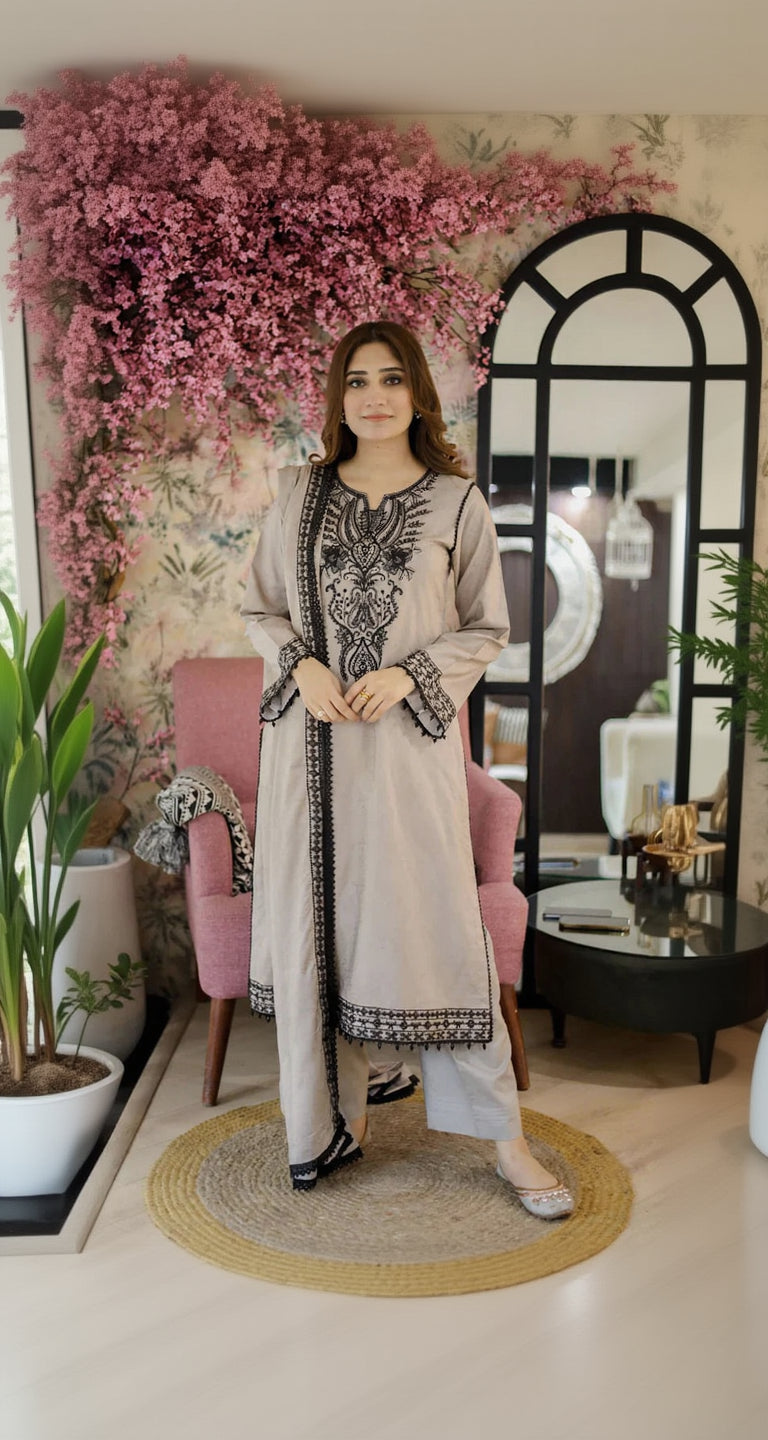 RP-1134Libaas - Summer 3PC Lawn Embroidered Suit