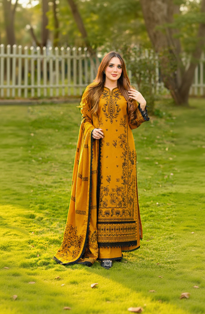 Rp33154-  Libaas - Winter 3PC Dhanak Embroidered Suit