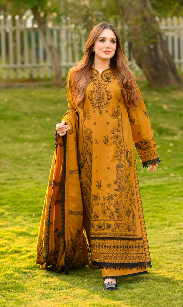 Rp33154-  Libaas - Winter 3PC Dhanak Embroidered Suit