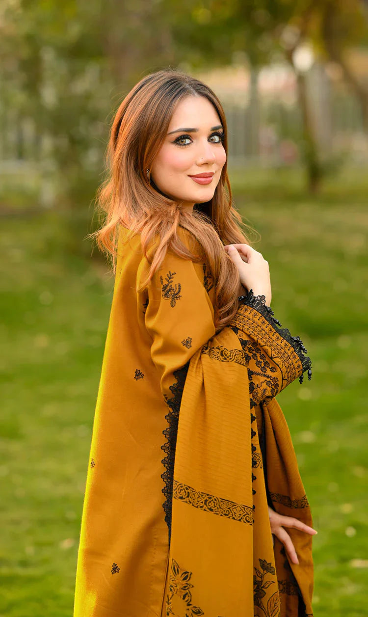 Rp33154-  Libaas - Winter 3PC Dhanak Embroidered Suit