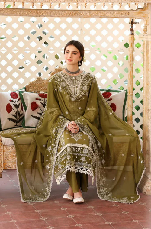 RP1110- MAHNUR - Summer 3PC Lawn Embroidered with Sequence Suit