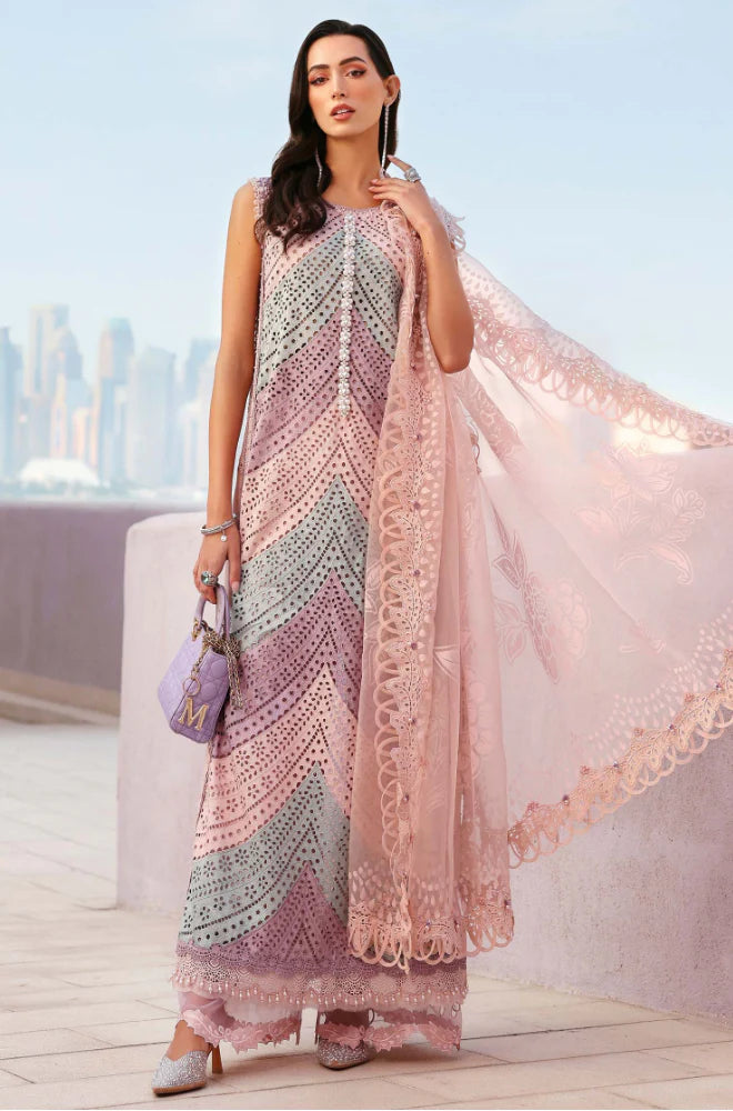 RP1181 MARIA.B -Summer 3PC Lawn ChickenKari Embroidered Suit