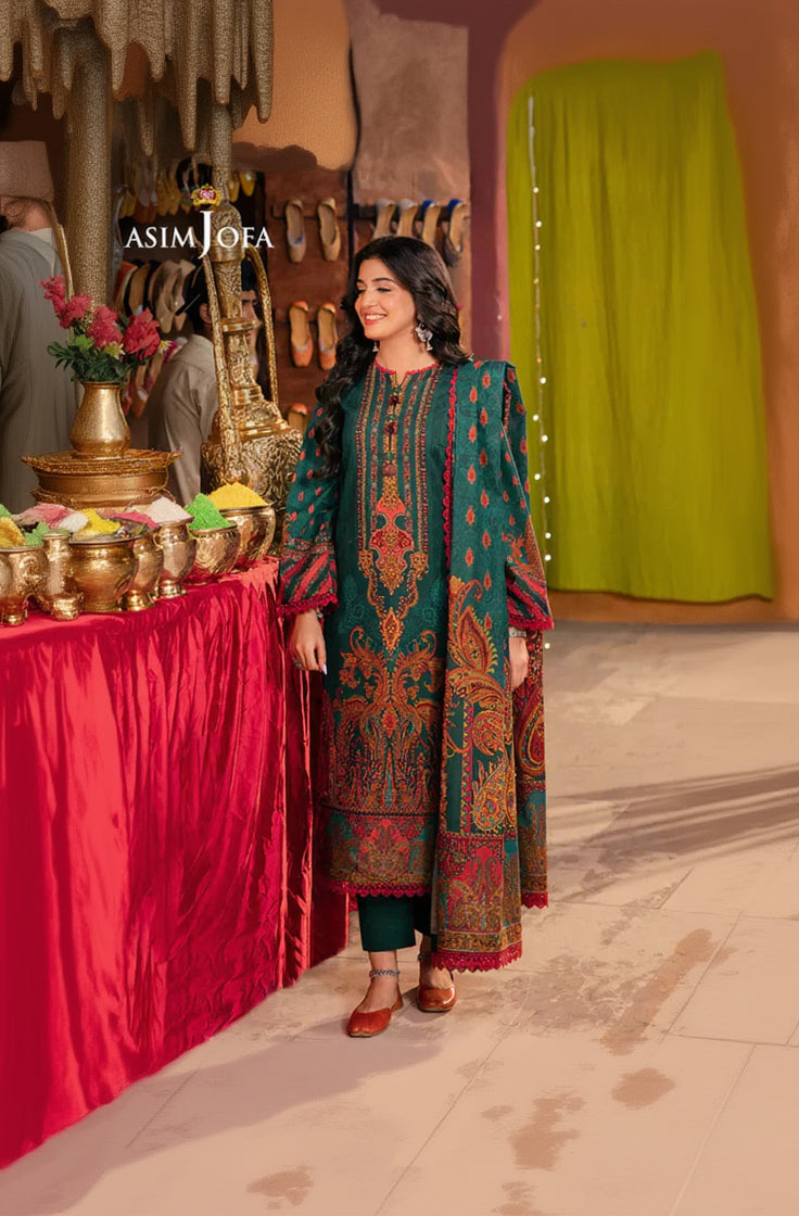 RP33402-Asim Jofa - Winter 3PC Karandi Digital Print Dress