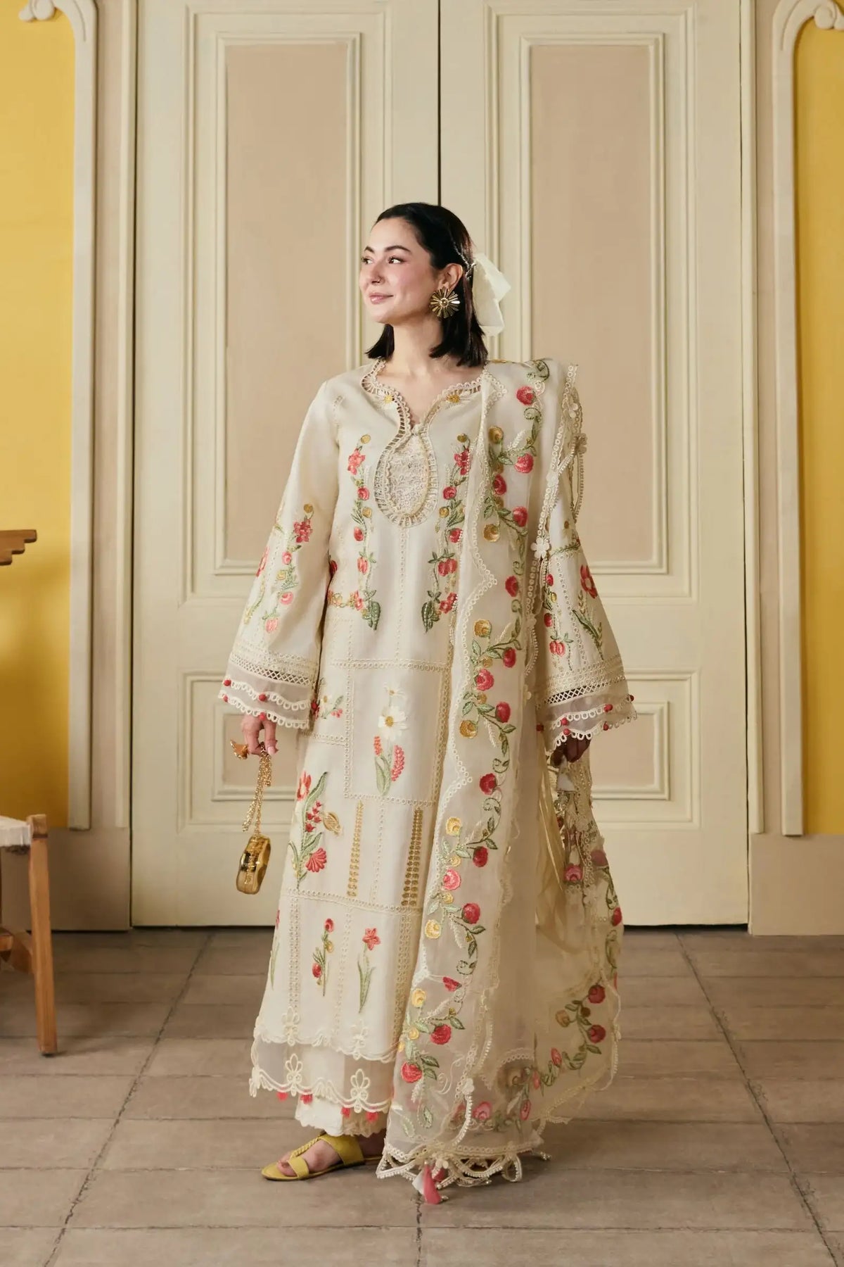 RP1235 Maryam Hussain - Summer 3PC Lawn Embroidered Suit