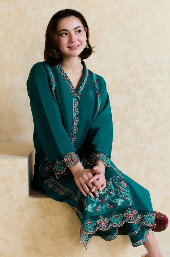 RP3371-Mishkaa - Winter 2PC Dhanak Embroidered Suit