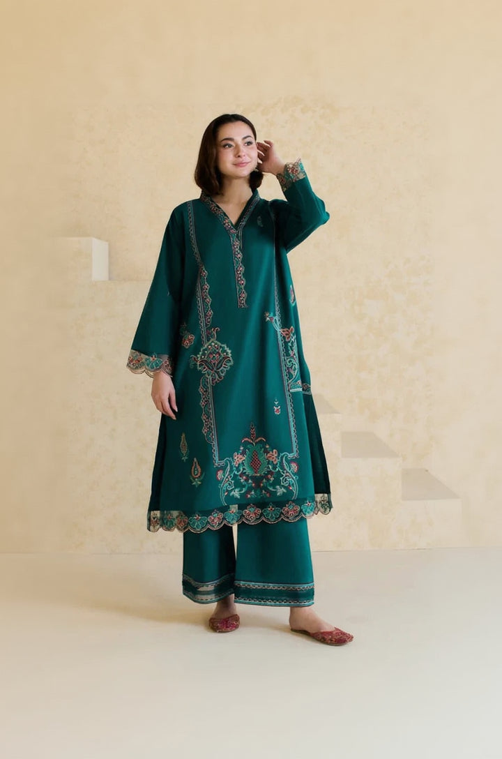 RP3371-Mishkaa - Winter 2PC Dhanak Embroidered Suit