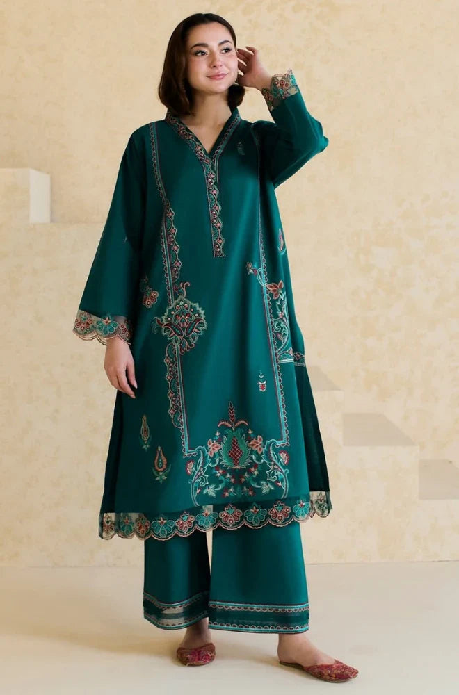 RP3371-Mishkaa - Winter 2PC Dhanak Embroidered Suit