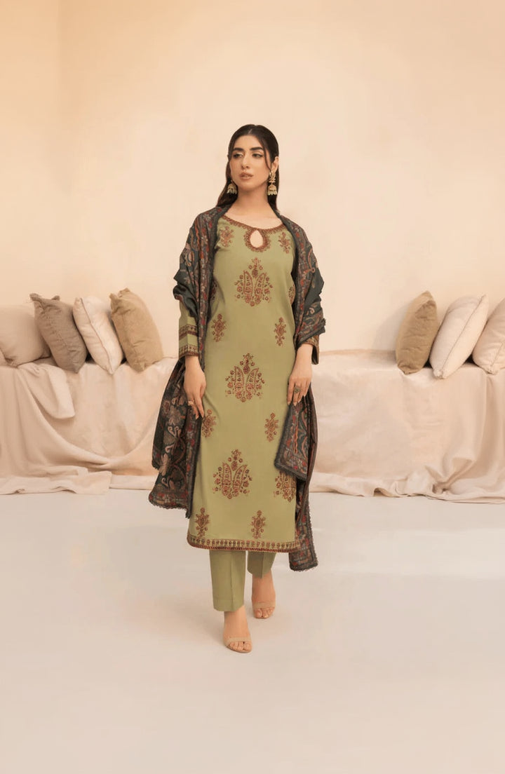 Rp3360-Mohagni - Winter 3PC Dhanak Embroidered Suit
