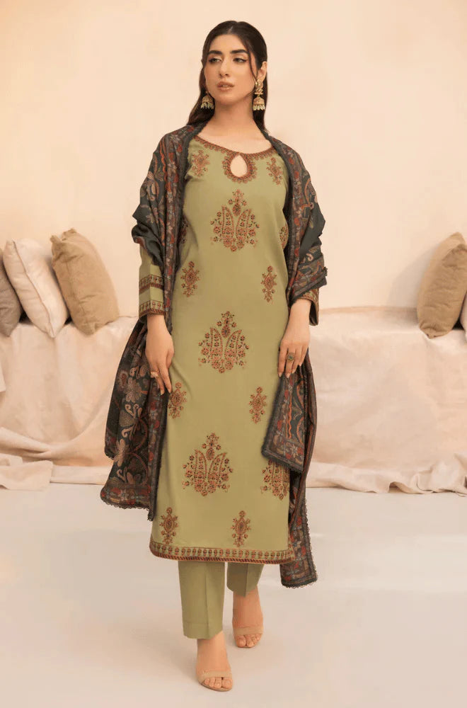Rp3360-Mohagni - Winter 3PC Dhanak Embroidered Suit