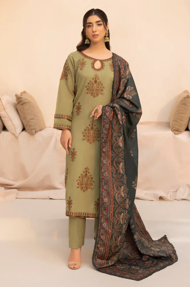 Rp3360-Mohagni - Winter 3PC Dhanak Embroidered Suit