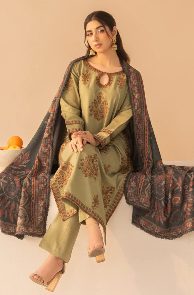 Rp3360-Mohagni - Winter 3PC Dhanak Embroidered Suit