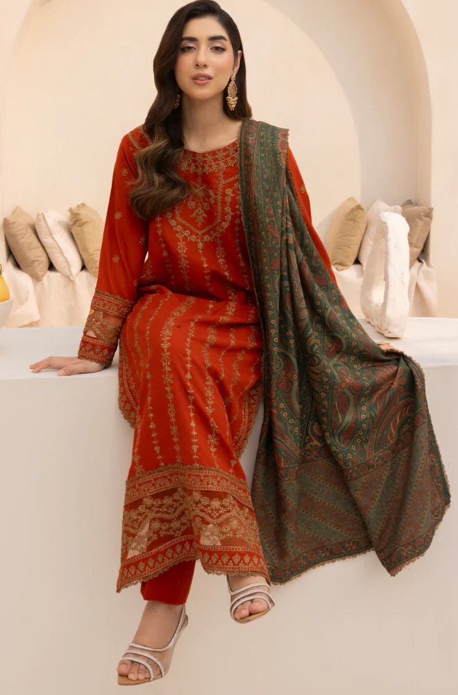 Rp3364-Mohagni - Winter 3PC Dhanak Embroidered Suit