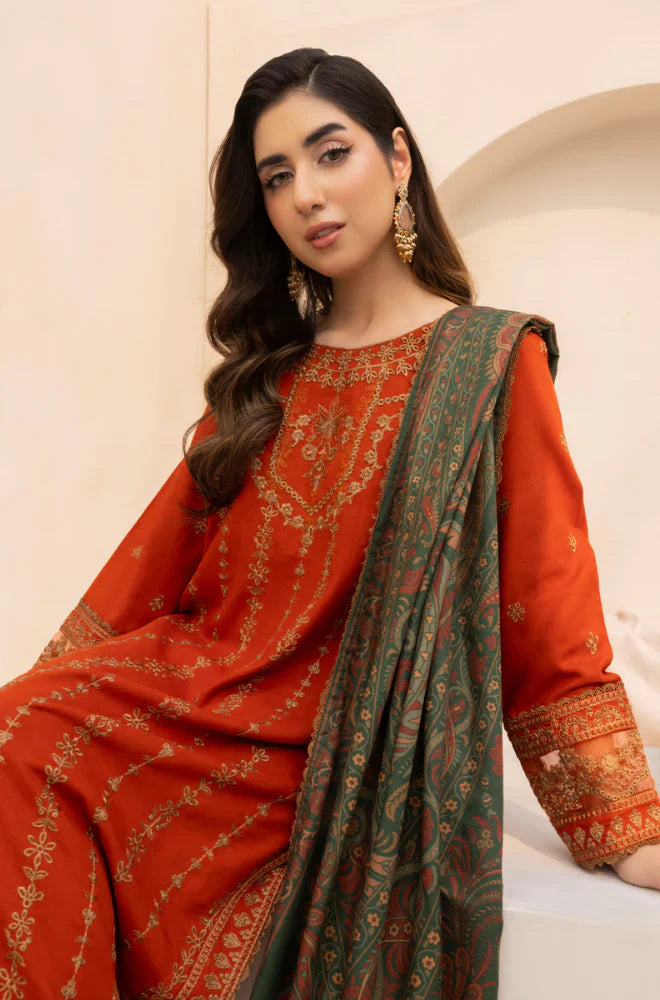 Rp3364-Mohagni - Winter 3PC Dhanak Embroidered Suit