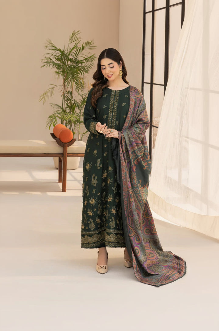 Rp3380- Mohagni - Winter 3PC Dhanak Embroidered Suit