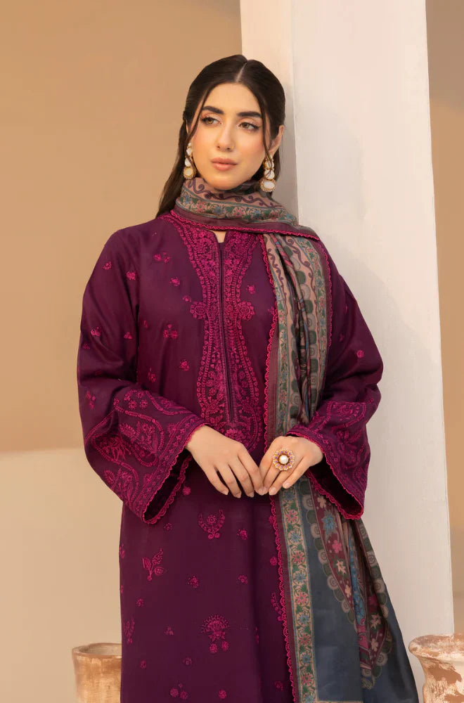 Rp3381- Mohagni - Winter 3PC Dhanak Embroidered Suit