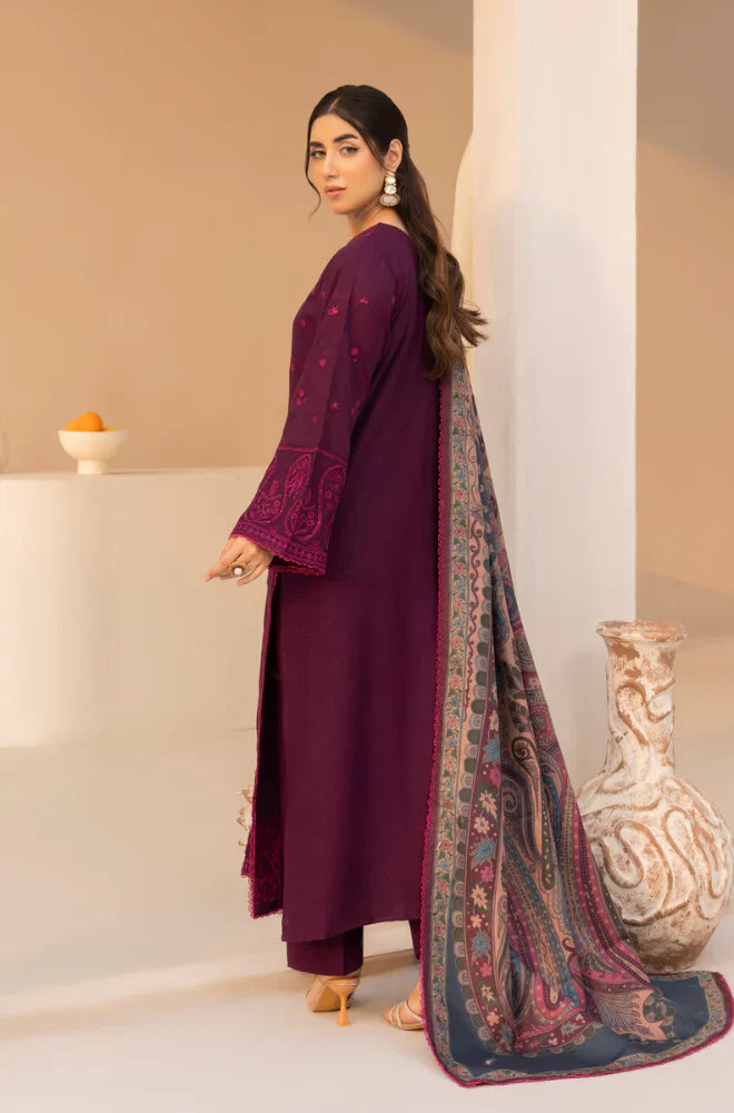 Rp3381- Mohagni - Winter 3PC Dhanak Embroidered Suit