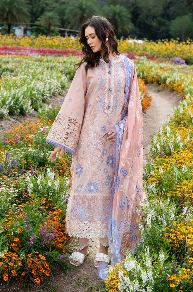 RP1216Mushq - SUMMER 3PC Lawn ChickenKari Embroidered Suit