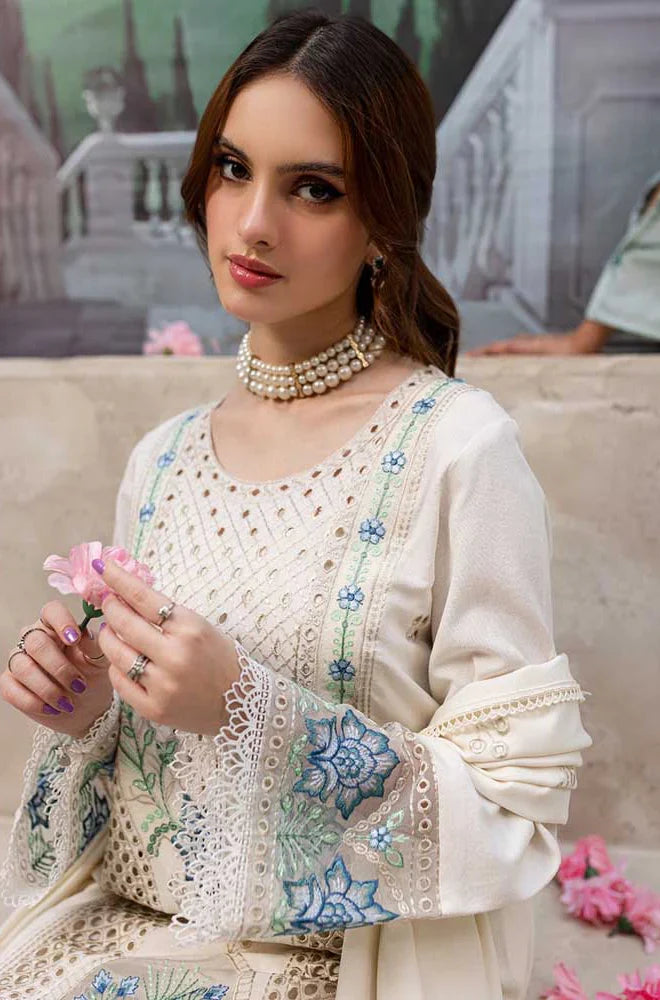 RP1074-QalamKar - 3PC Lawn ChickenKari Embroidered Suit