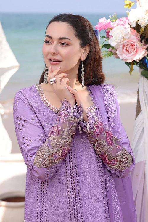RP1079 -Qalamkar - 3PC Lawn Chikenkari Embroidered Shirt